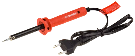 Электропаяльник ЗУБР &quot;МАСТЕР&quot; с пластмассовой рукояткой и долговечным жалом, форма клин, 80Вт 55400-80_z01 купить в Урае