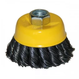 Щетка для УШМ М14/65 мм чашечная сталь витая Энкор 51536