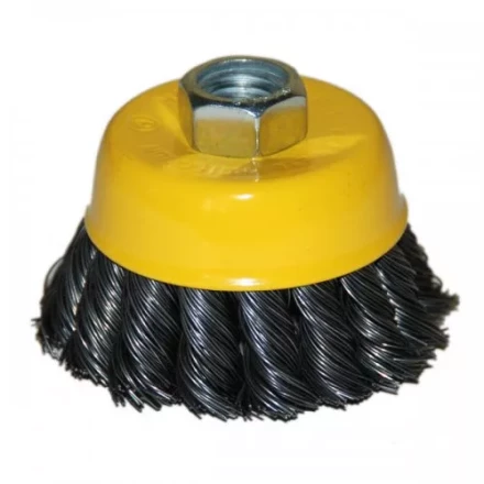 Щетка для УШМ М14/65 мм чашечная сталь витая Энкор 51536 купить в Урае
