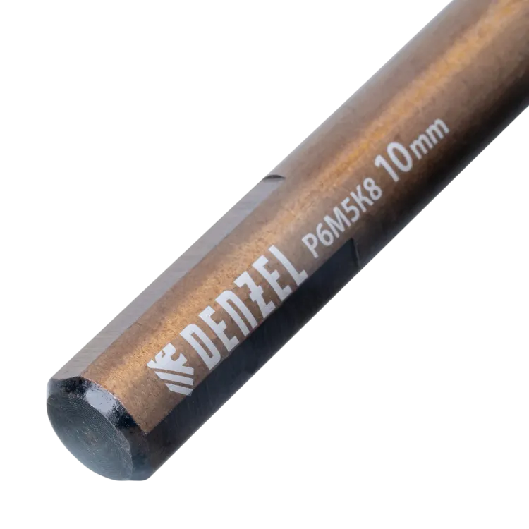 Набор сверл по металлу Denzel 723008, 1-10 мм, Р6М5К8-TiN, Golden Tip, 19 шт купить в Урае