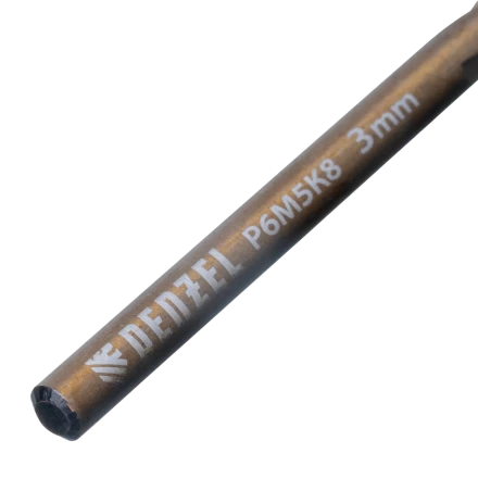 Набор сверл по металлу Denzel 723008, 1-10 мм, Р6М5К8-TiN, Golden Tip, 19 шт купить в Урае