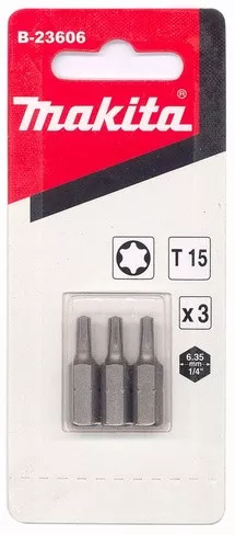 Биты Makita Тоrх Т15 25мм 3шт (B-23606) купить в Урае