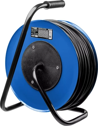 Удлинитель на катушке &quot;КГ 325&quot;, 50 м, 4000 Вт, 4 гнезда, IP44, КГ 3х2,5 кв мм, ЗУБР 55079-50 купить в Урае