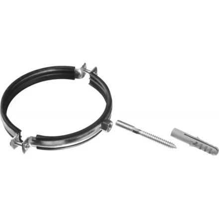 ЗУБР &quot;МАСТЕР&quot;. Хомут трубный с гайкой, оцинкованный, в комплекте с сантехнической шпилькой и дюбелем, 5&quot;, 1шт 37866-138-144 купить в Урае