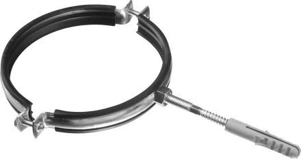 ЗУБР &quot;МАСТЕР&quot;. Хомут трубный с гайкой, оцинкованный, в комплекте с сантехнической шпилькой и дюбелем, 5&quot;, 1шт 37866-138-144 купить в Урае