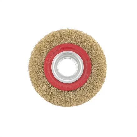 Щетка для точила 150 мм посадка 32 мм плоская латунированная витая проволока MTX 74660 купить в Урае