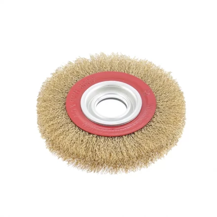 Щетка для точила 150 мм посадка 32 мм плоская латунированная витая проволока MTX 74660 купить в Урае