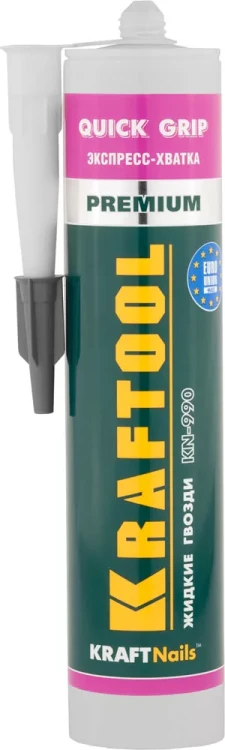 Клей монтажный KRAFTOOL KraftNails Premium KN-990, экспресс хватка, 310мл 41347 купить в Урае