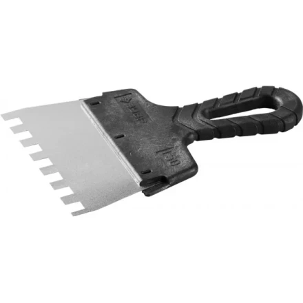 Шпатель ЗУБР &quot;МАСТЕР&quot; ФАСАДНЫЙ, нержавеющее полотно, 100мм, зуб 4х4мм 10078-10-04 купить в Урае