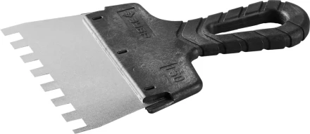 Шпатель ЗУБР &quot;МАСТЕР&quot; ФАСАДНЫЙ, нержавеющее полотно, 100мм, зуб 4х4мм 10078-10-04 купить в Урае