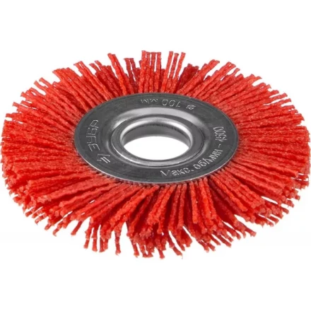ЗУБР &quot;ПРОФЕССИОНАЛ&quot;. Щетка дисковая для УШМ, нейлоновая проволока с абразивным покрытием, 100х22мм 35160-100_z01 купить в Урае