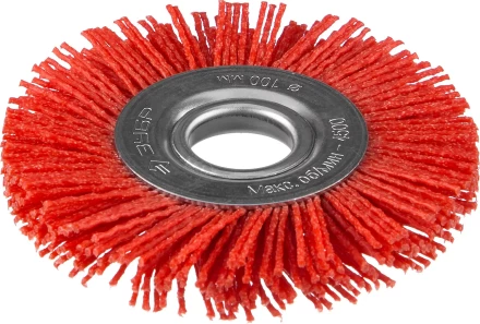 ЗУБР &quot;ПРОФЕССИОНАЛ&quot;. Щетка дисковая для УШМ, нейлоновая проволока с абразивным покрытием, 100х22мм 35160-100_z01 купить в Урае