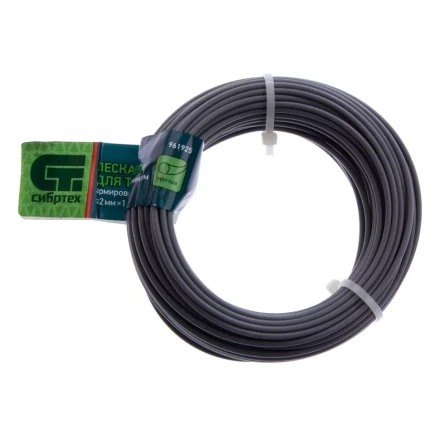 Леска для триммера круглая, армированная алюминием, 2.0 мм х 15 м, Россия Сибртех 961925 купить в Урае