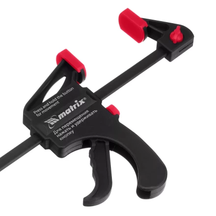 Струбцина универсальная, быстрозажимная, F-образная Matrix, 300 х 415 х 45 мм, пластиковый корпус, 20573 купить в Урае