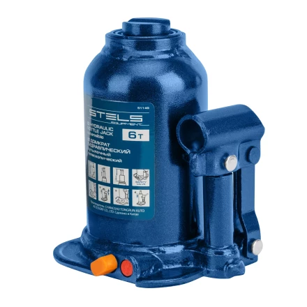 Домкрат гидравлический бутылочный телескопический Stels 51149, 6 т, подъем 180-410 мм 51149 купить в Урае