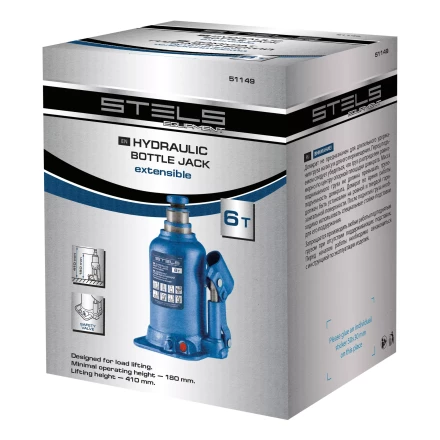 Домкрат гидравлический бутылочный телескопический Stels 51149, 6 т, подъем 180-410 мм 51149 купить в Урае