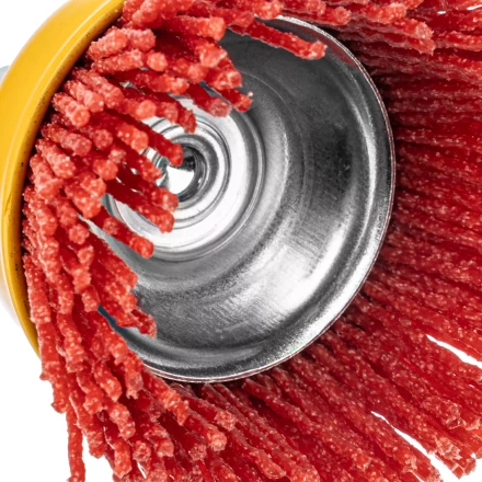 Щетка для дрели Denzel, 65 мм, Чашка, со шпилькой, нейлоновая щетина, 74435 купить в Урае