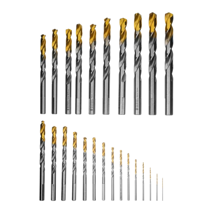 Набор сверл по металлу Denzel 723009, 1-13 мм, Р6М5-TiN, Golden Tip, 25 шт купить в Урае