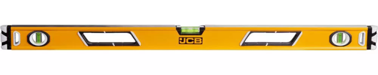 Уровень JCB коробчатый, магнитный, 2 фрезерованные базовые поверхности, 3 ампулы, крашенный, с ручками, 0,5мм/м, 90см JBL004 купить в Урае