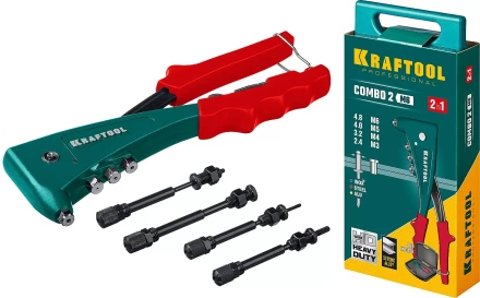 Комбинированные заклепочники, KRAFTOOL Combo2-M6 31180 31180 купить в Урае