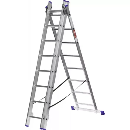 Лестница ЗУБР универсальная, трехсекционная со стабилизатором, 8 ступеней 38831-08 купить в Урае