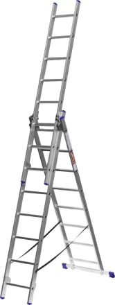 Лестница ЗУБР универсальная, трехсекционная со стабилизатором, 8 ступеней 38831-08 купить в Урае