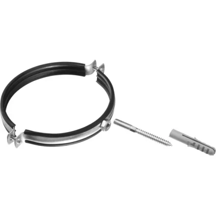 ЗУБР &quot;МАСТЕР&quot;. Хомут трубный с гайкой, оцинкованный, в комплекте с сантехнической шпилькой и дюбелем, 6&quot;, 1шт 37866-159-166 купить в Урае