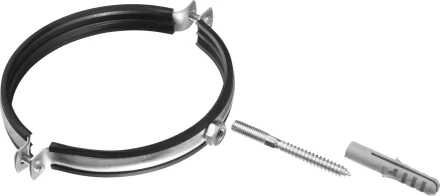 ЗУБР &quot;МАСТЕР&quot;. Хомут трубный с гайкой, оцинкованный, в комплекте с сантехнической шпилькой и дюбелем, 6&quot;, 1шт 37866-159-166 купить в Урае