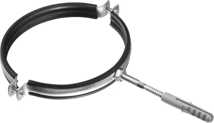 ЗУБР &quot;МАСТЕР&quot;. Хомут трубный с гайкой, оцинкованный, в комплекте с сантехнической шпилькой и дюбелем, 6&quot;, 1шт 37866-159-166 купить в Урае