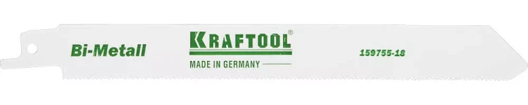 Полотно KRAFTOOL "INDUSTRIE QUALITAT", S1122EF, для эл/ножовки, Bi-Metall, по металлу, шаг 1,4мм, 180мм 159755-18 купить в Урае