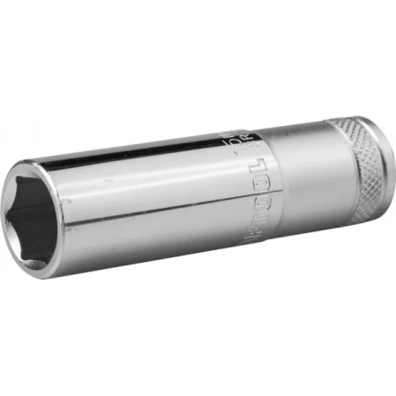 Торцовая головка KRAFTOOL &quot;INDUSTRIE QUALITAT&quot;, удлиненная, Cr-V, FLANK, хромосатинированная, 1/2&quot;, 15 мм 27807-15_z01 купить в Урае