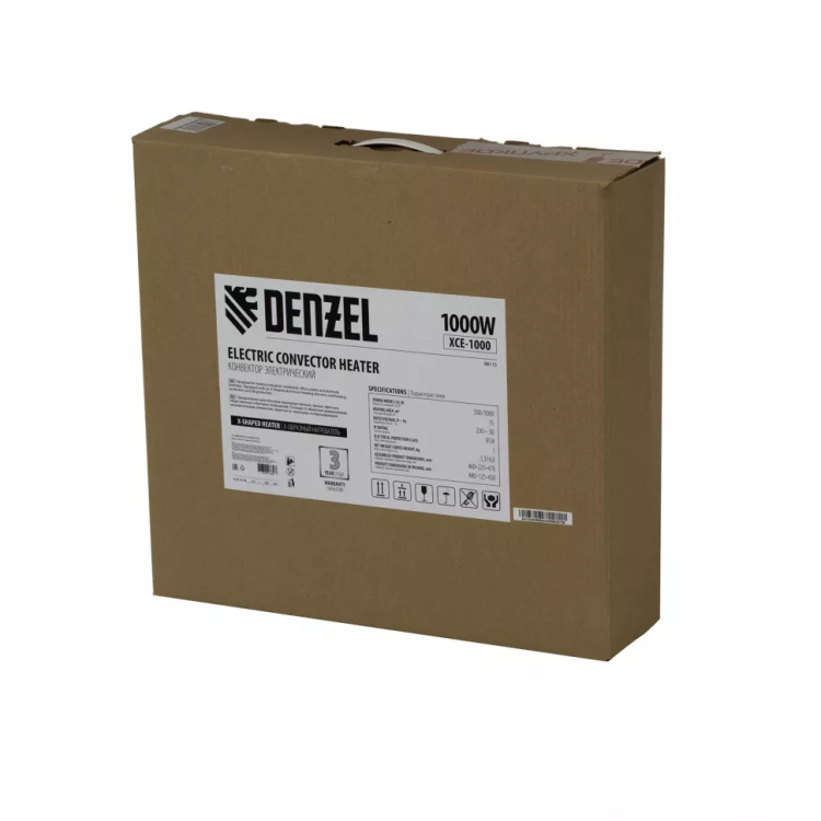 Конвектор электрический XCE-1000, 230 В, 1000 Вт, X-образный нагреватель Denzel 98115 купить в Урае