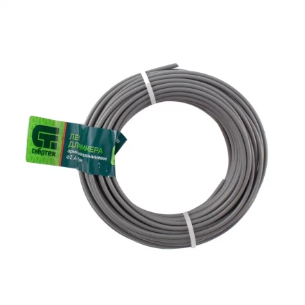Леска для триммера круглая, армированная алюминием, 2.4 мм х 15 м, Россия Сибртех 961935 купить в Урае