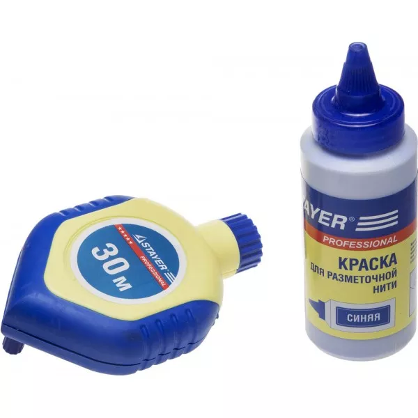Набор STAYER Нить разметочная с синей краской в 2-хкомпонентном корпусе, 115гx30м 2-06383-H2 купить в Урае