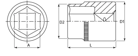 Головка торцевая 3/8&quot;DR  6 мм  S04H3106  Jonnesway 48009 купить в Урае