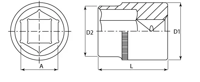 Головка торцевая 3/8"DR  6 мм  S04H3106  Jonnesway 48009 купить в Урае