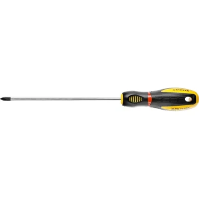 Отвертка STAYER "PROFI" "PROTech", двухкомп рукоятка, намагниченная, Cr-Mo, PH1x150мм 25132-1-15_z02