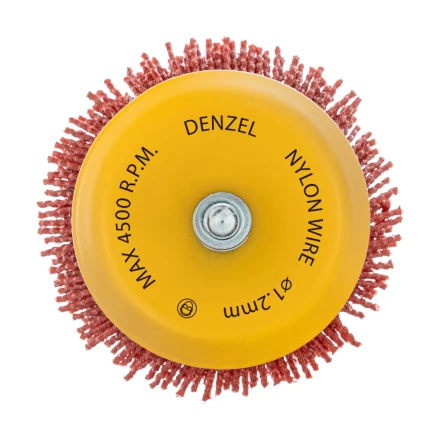 Щетка для дрели, 75 мм, Чашка, со шпилькой, нейлоновая щетина Denzel 74436 купить в Урае