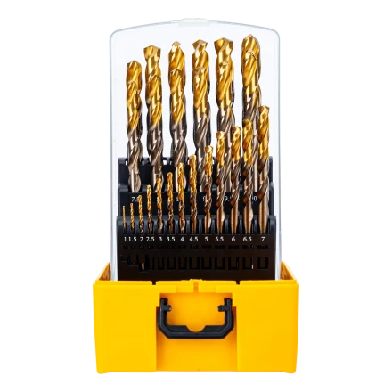 Набор сверл по металлу Denzel 723010, 1-13 мм, Р6М5К8-TiN, Golden Tip, 25 шт купить в Урае