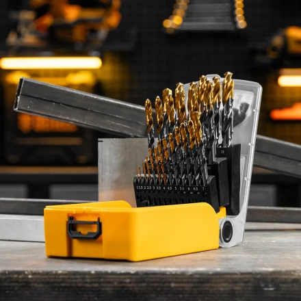 Набор сверл по металлу Denzel 723010, 1-13 мм, Р6М5К8-TiN, Golden Tip, 25 шт купить в Урае