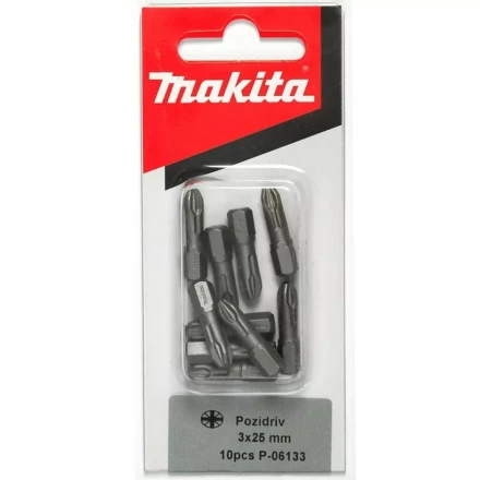 Биты Makita PZ3 25мм 10шт (P-06133) купить в Урае