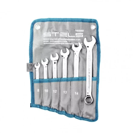 Набор ключей комбинированных 6 шт 8-17 мм,  антислип Stels 15282 купить в Урае