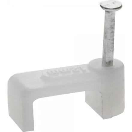 ЗУБР &quot;МАСТЕР&quot;. Скоба-держатель для плоского кабеля, с оцинкованным гвоздем, 7 мм, 50 шт 45112-07 купить в Урае