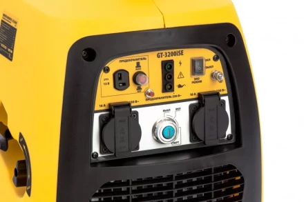 Генератор инверторный GT-3200iSE, 3.2 кВт, 230 В, бак 6 л, закрытый корпус, электростартер Denzel 94703 купить в Урае