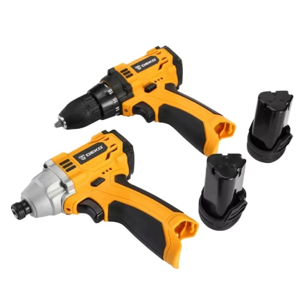 Набор аккумуляторного инструмента DEKO Гайковерт DKIS12 + Дрель DKCD12, 063-4107 купить в Урае