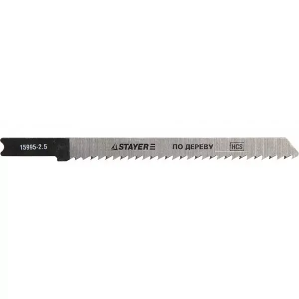 Полотна STAYER "PROFI", U101B, для эл/лобзика, HCS, по дереву, ДСП, ДВП, US-хвост., шаг 2,5мм, 75мм, 2шт 15995-2.5_z01 купить в Урае