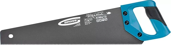 Ножовка по дереву "PIRANHA",450 мм,11-12 TPI,зуб-3D,кал.зуб,тефл.покр.полотна,2-х комп.рук-ка GROSS 24106 купить в Урае