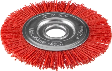 ЗУБР &quot;ПРОФЕССИОНАЛ&quot;. Щетка дисковая для УШМ, нейлоновая проволока с абразивным покрытием, 125х22мм 35160-125_z01 купить в Урае