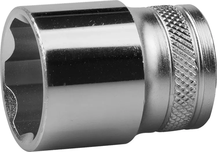 Торцовая головка KRAFTOOL "INDUSTRIE QUALITAT", Cr-V, FLANK, хромосатинированная, 1/2", 22 мм 27805-22_z01 купить в Урае
