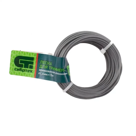 Леска для триммера звезда, армированная алюминием, 1.6 мм х 15 м, Россия Сибртех 961955 купить в Урае